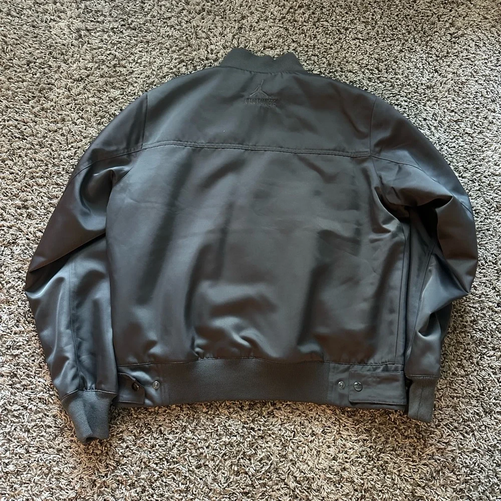 Jordan Black/ gun metal Men's Bomber Jacket with Snap Collar